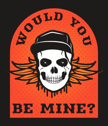 Modèle de badge avec tête de mort