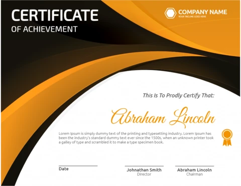 Modern Abstract Corporate Award Certificate Post Design Template
