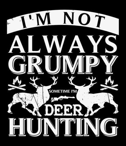 Grumpy Hunter Typography Design Template for Outdoor Enthusiasts
