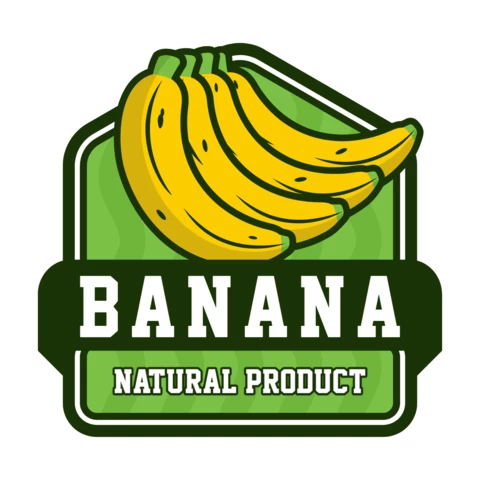 Modello di logo naturale Banana