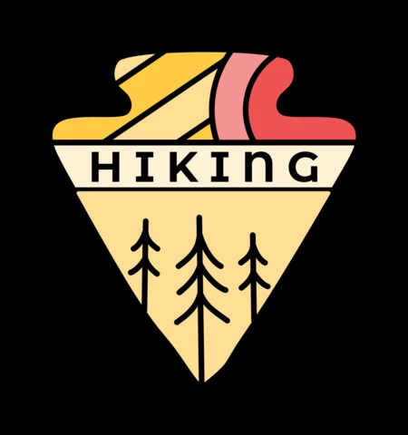 Hiking Badge Template Design