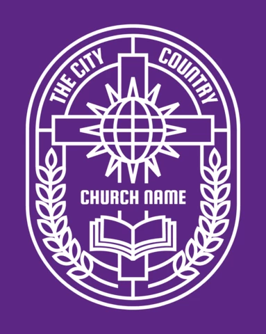 Church Emblem Stamp Logo Design Template