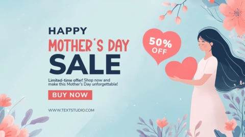 Diseño de plantilla de venta floral del día de la madre para folleto promocional