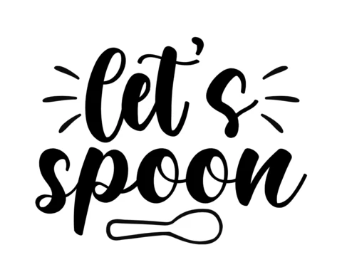 Plantilla de diseño de camiseta Let's spoon cooking