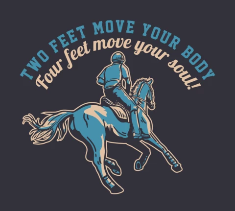 Modèle de conception de t-shirt vintage homme à cheval