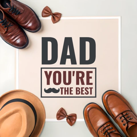 Father's Day Wishes for Elegant Dads - Greeting Card Template