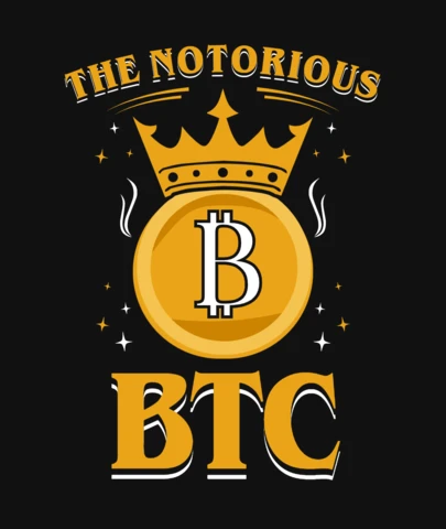 The Notorious BTC Bitcoin T-Shirt Design Template
