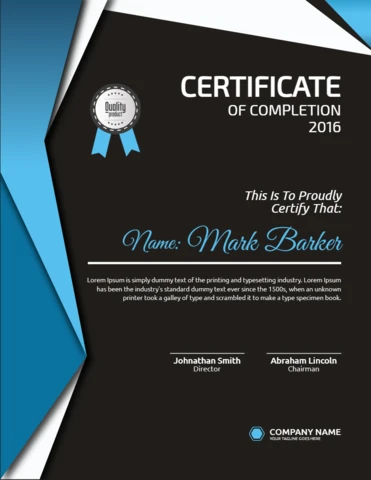 Professional Corporate Company Certificate Post Design Template