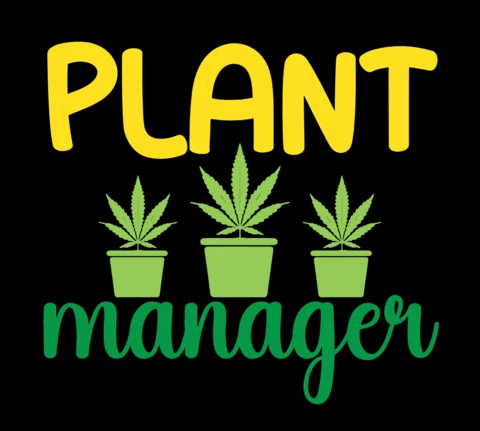Plant Manager Weed T-shirt Design Template