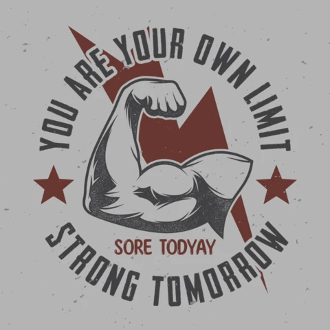 Muscle Hand T-Shirt Design Template
