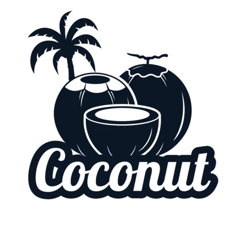 Plantilla de diseño de logotipo de coco