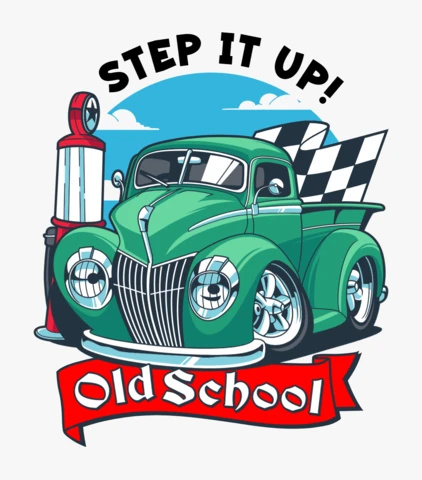 Old School Car T-shirt Design Template