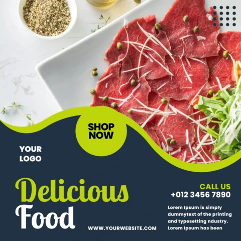 Striking Visual Advertising Social Media Post Design Template