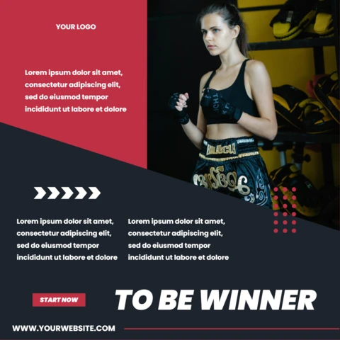 Modelo moderno de design de post de mídia social de fitness para mulheres
