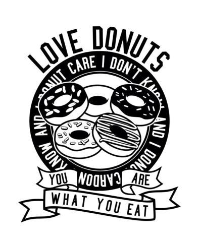 Love Donuts T-shirt Design Template