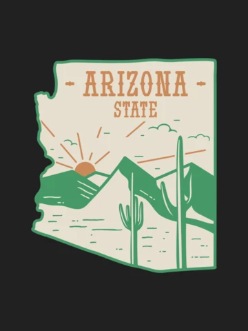 Arizona us state t-shirt template design