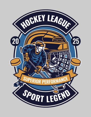 Hockey League Sport Legend T-shirt Design Template