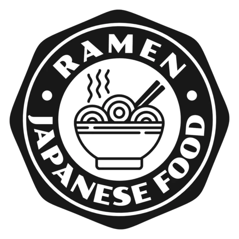 Modèle de logo pour la nourriture japonaise Ramen