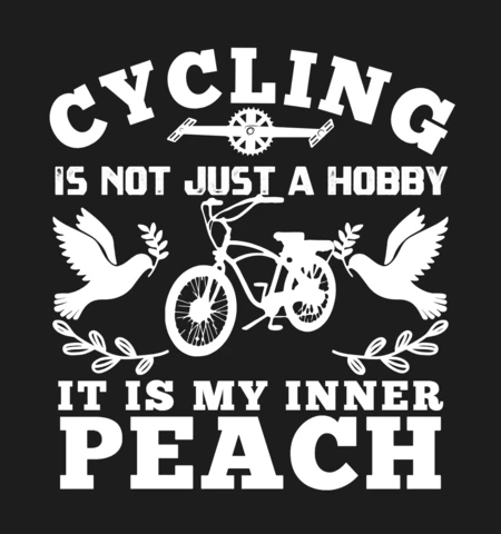 Cycling Is My Inner Peace Biker T-shirt Template