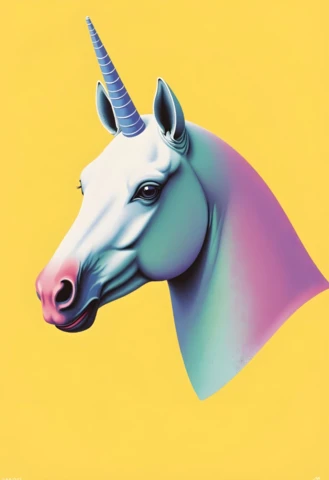 Vibrant Unicorn Graphic Design Template - Modern Fantasy Art Illustration