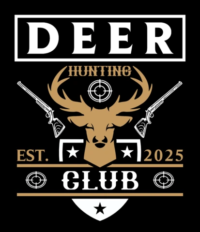 Vintage Deer Hunting Club Design Template - Editable Graphic for Outdoor Enthusiasts