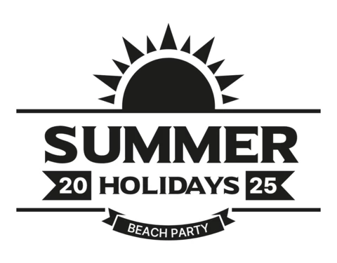 Summer Beach Party Logo Design Template