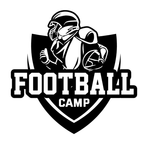 American Football Camp Logo Design Template