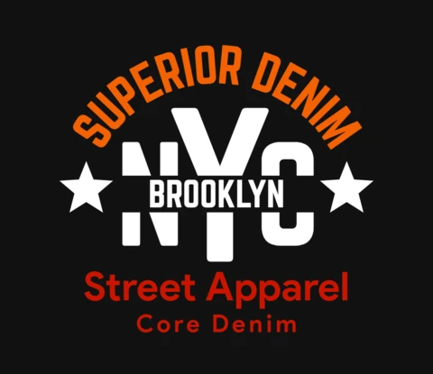 Superior Denim NYC Typography T-Shirt Design Template