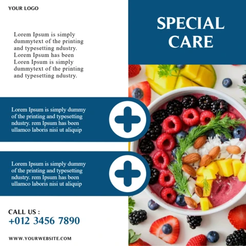 Hospital and Healthcare Advertising Social Media Post Design Template