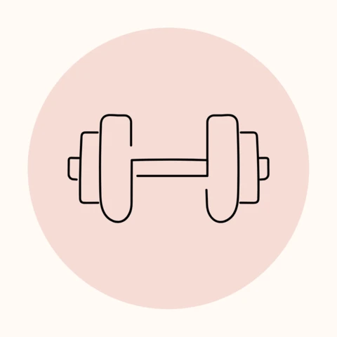 Dumbbell Line Art Instagram Story Highlight Cover Design Template