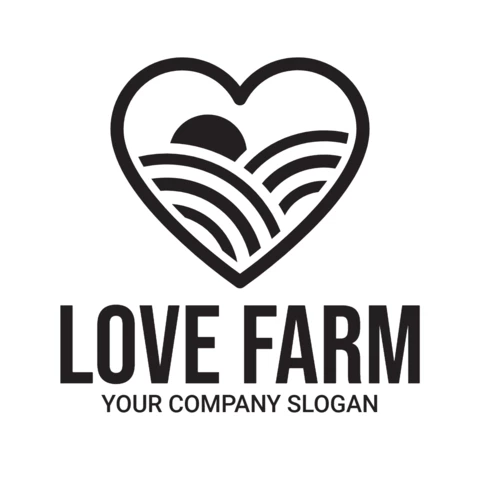 Love Farm Logo Design Template