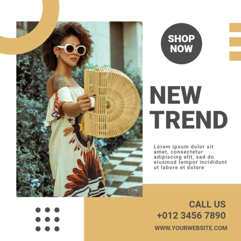 New Trend Women Fashion Blog Instagram Post Design Template