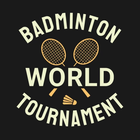 Badminton World Tournament T-Shirt Design Template