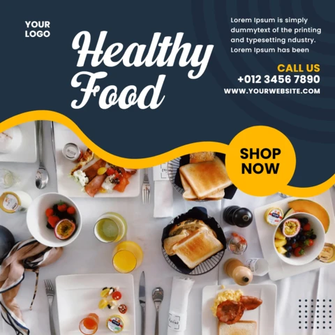 Punchy Visual Advertising Instagram Post Design Template