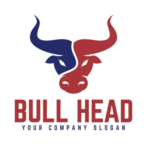 Bull Head Logo Design Template