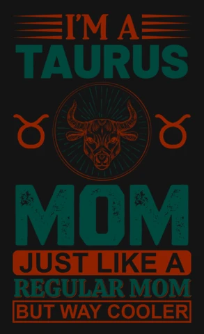 Editable Vintage Taurus Mom Design Template for Cool Family Gifts