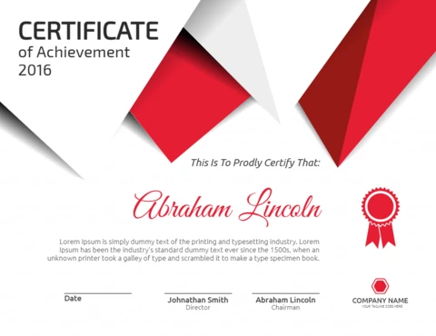 Modern Abstract Corporate Award Certificate Post Design Template