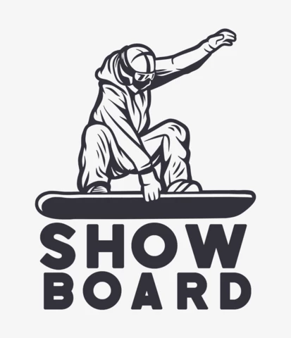 Snowboard avec modèle de conception de t-shirt homme