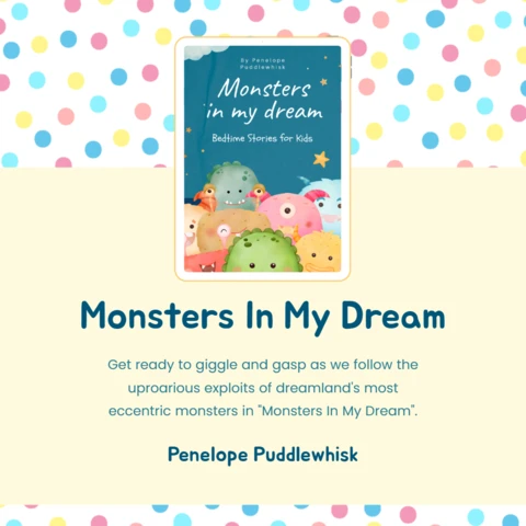 Livro de alfabetização infantil monstros em meu sonho venda modelo de design de postagem no instagram