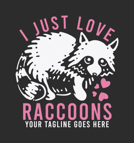 Modèle de conception de t-shirt vintage gros raton laveur