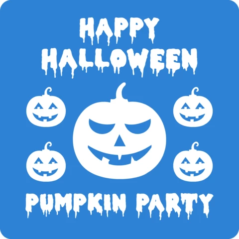 Halloween Pumpkin Party Poster Design Template
