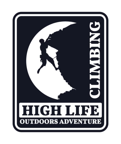 Rock Hill Climbing Adventure Mountain Logo Design Template