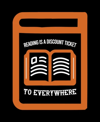 Reading Is A Discount Ticket To Everywhere T-shirt Design Template