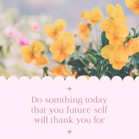 Cute Pink Inspiring Quote Instagram Post Design Template