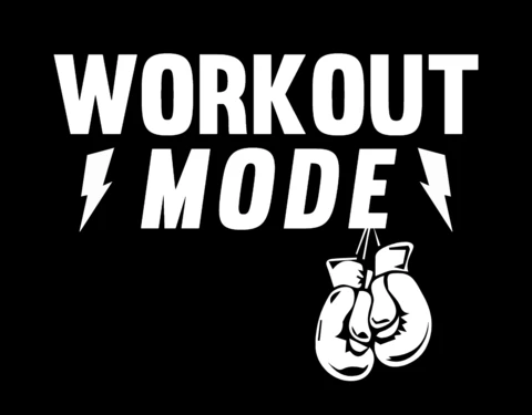 Modo de entrenamiento con guantes de boxeo plantilla de diseño de camiseta
