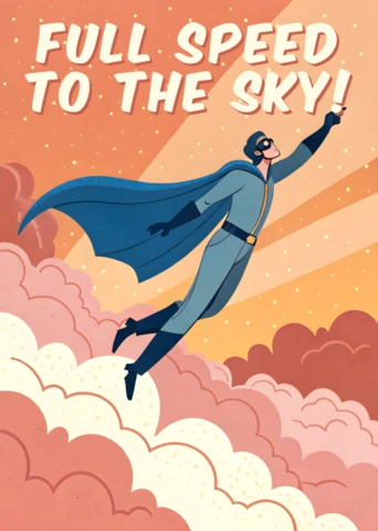 Modèle de design de super-héros vintage pour affiches et marchandises