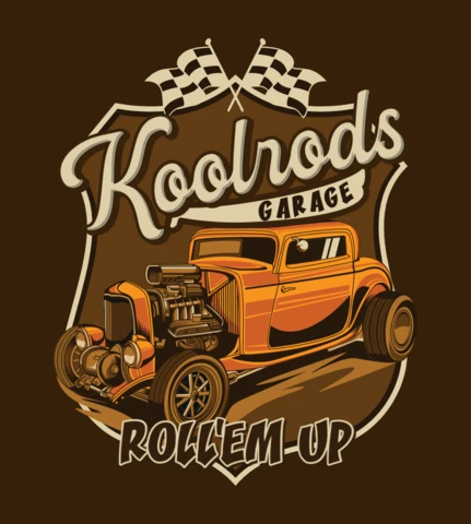 Kool Rods Garage T-shirt Design Template