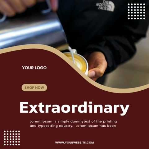 Extraordinary Coffee Instagram Post Design Template
