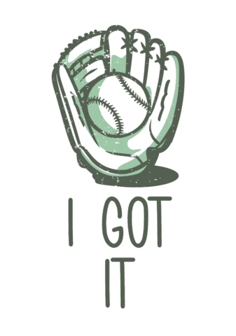 Baseball Glove Vintage T-shirt Design Template