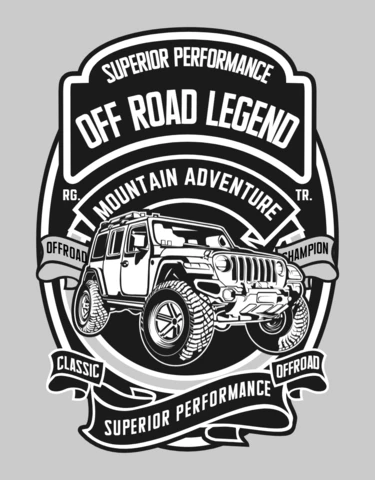 Off Road Legendary Car T-shirt Design Template